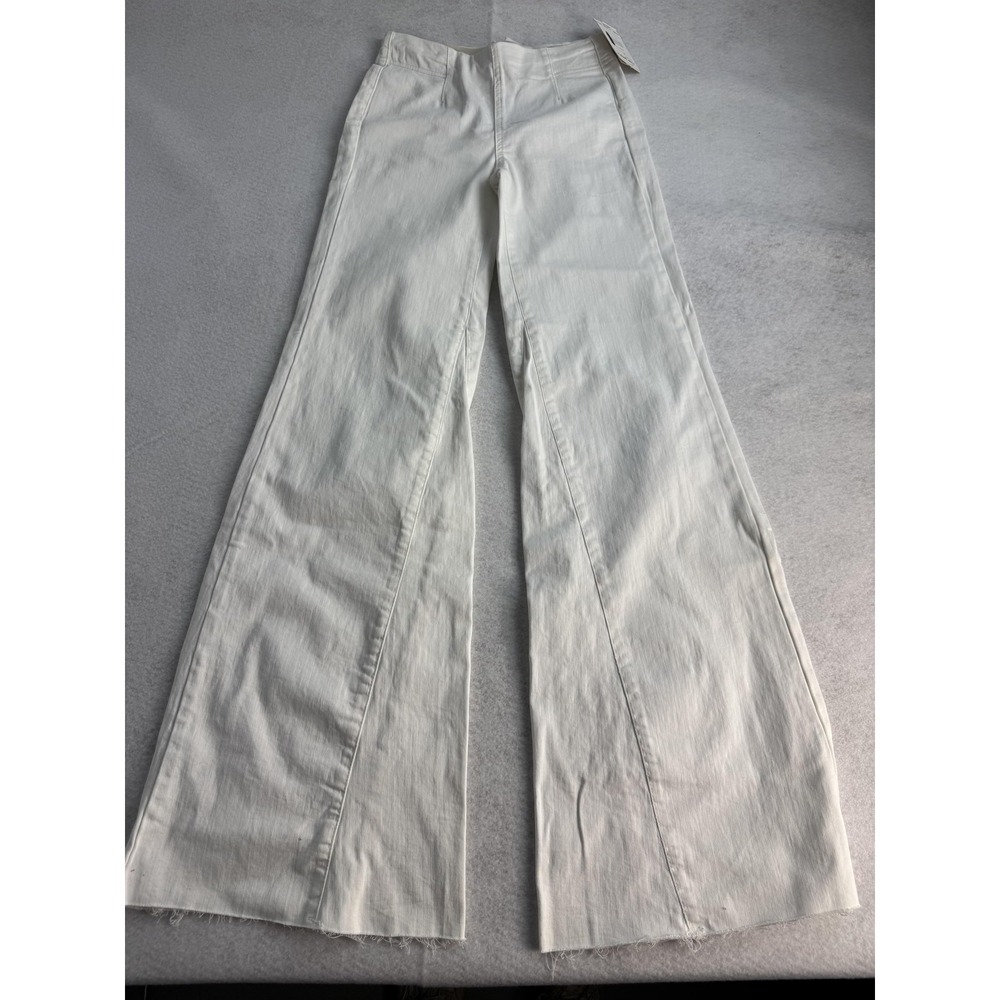 Free People We The Free Drapey A Line Pull On Jeans Women's‎ 24 White Wide Leg